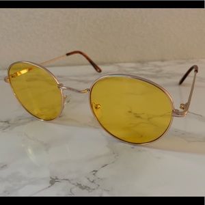 Rounded Yellow Colored Sunglasses